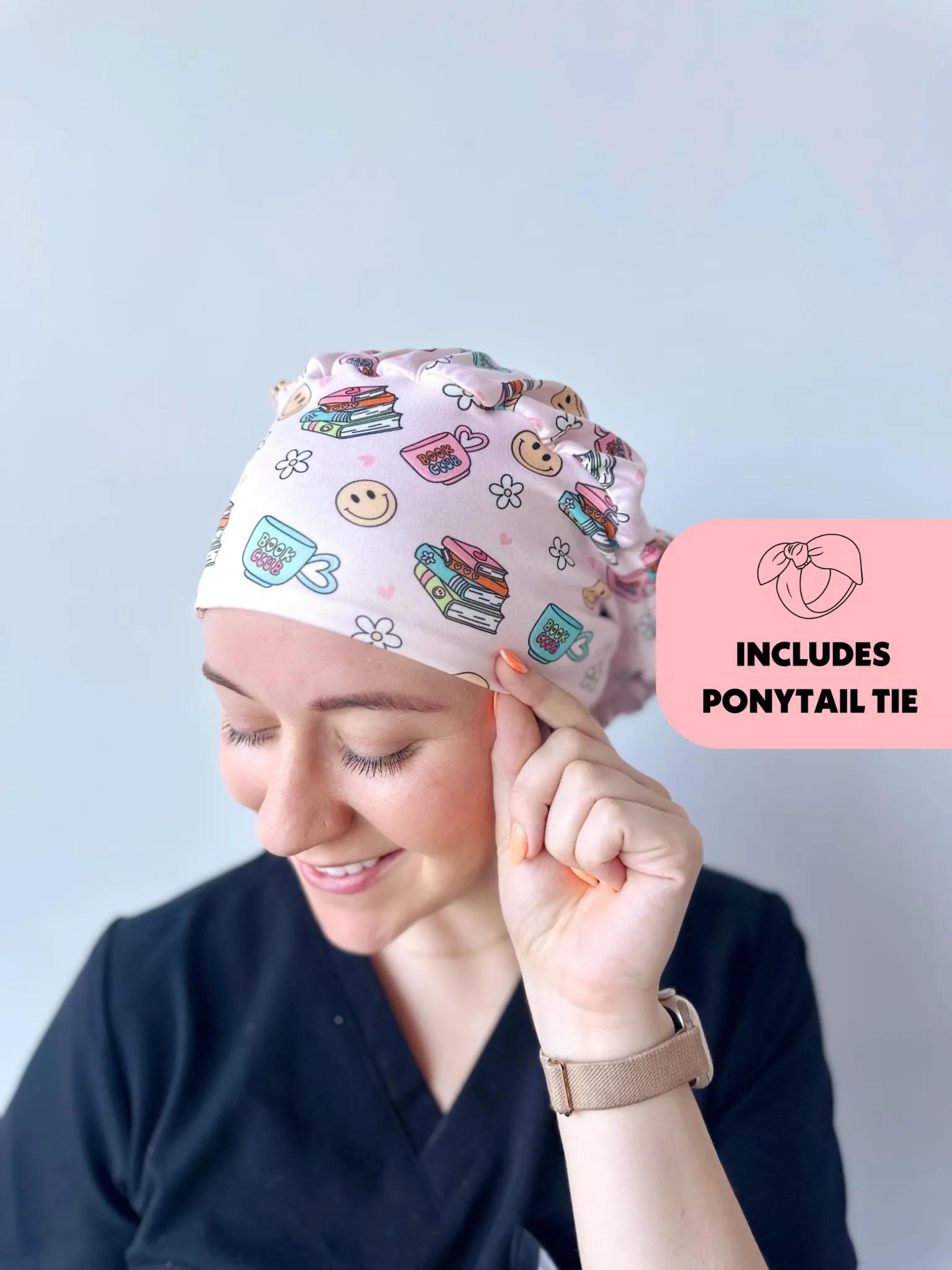 DuoStyle Scrub Hat - Book Club