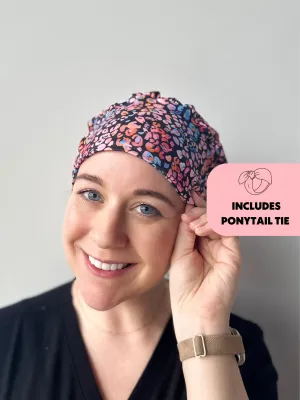 DuoStyle Scrub Hat - Colorful Cheetah