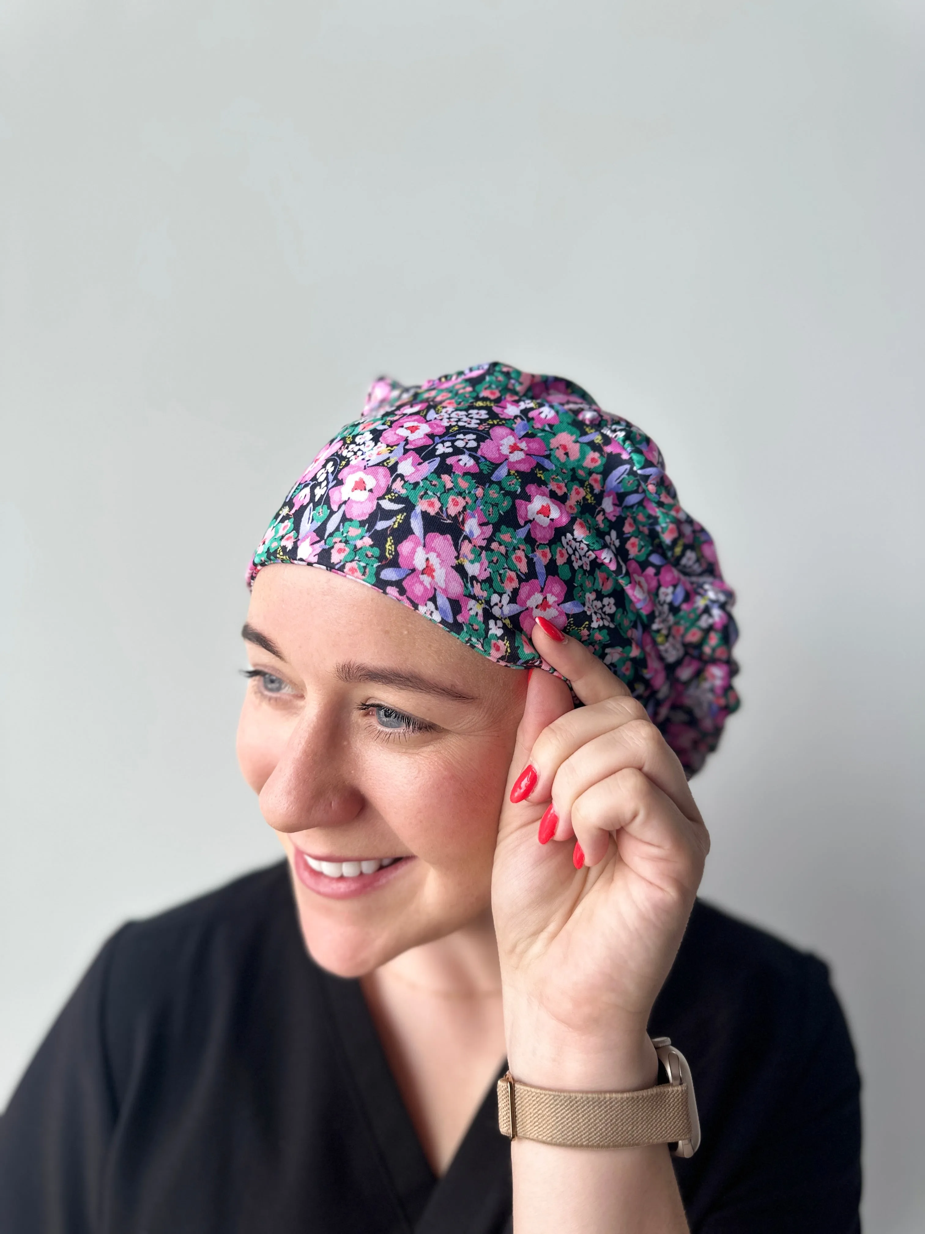 DuoStyle Scrub Hat - Field Of Wildflowers