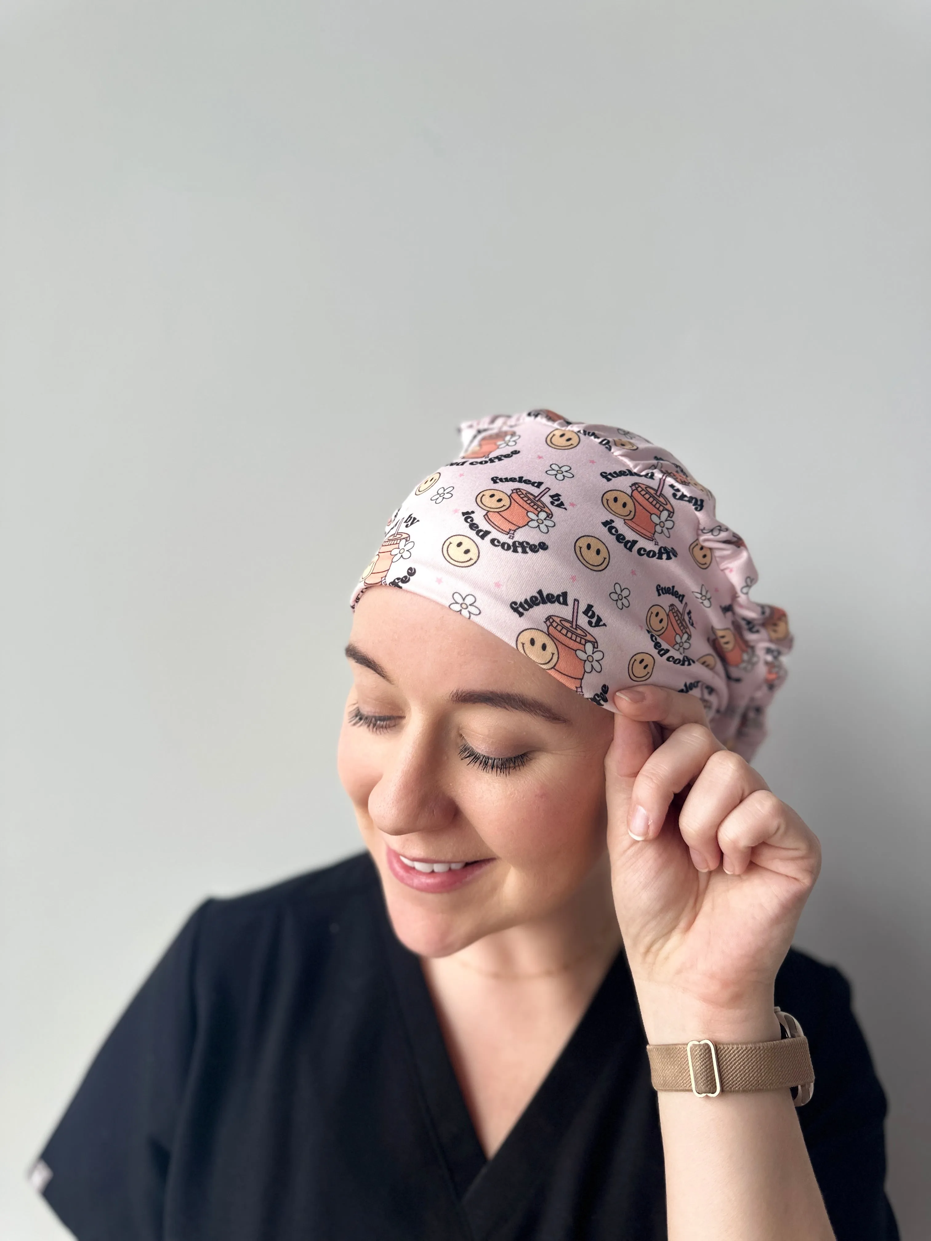 DuoStyle Scrub Hat - Fueled By Iced Coffee