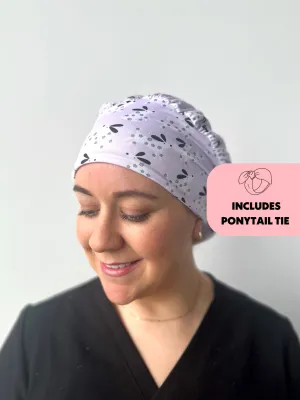 DuoStyle Scrub Hat - Lavender Dogs
