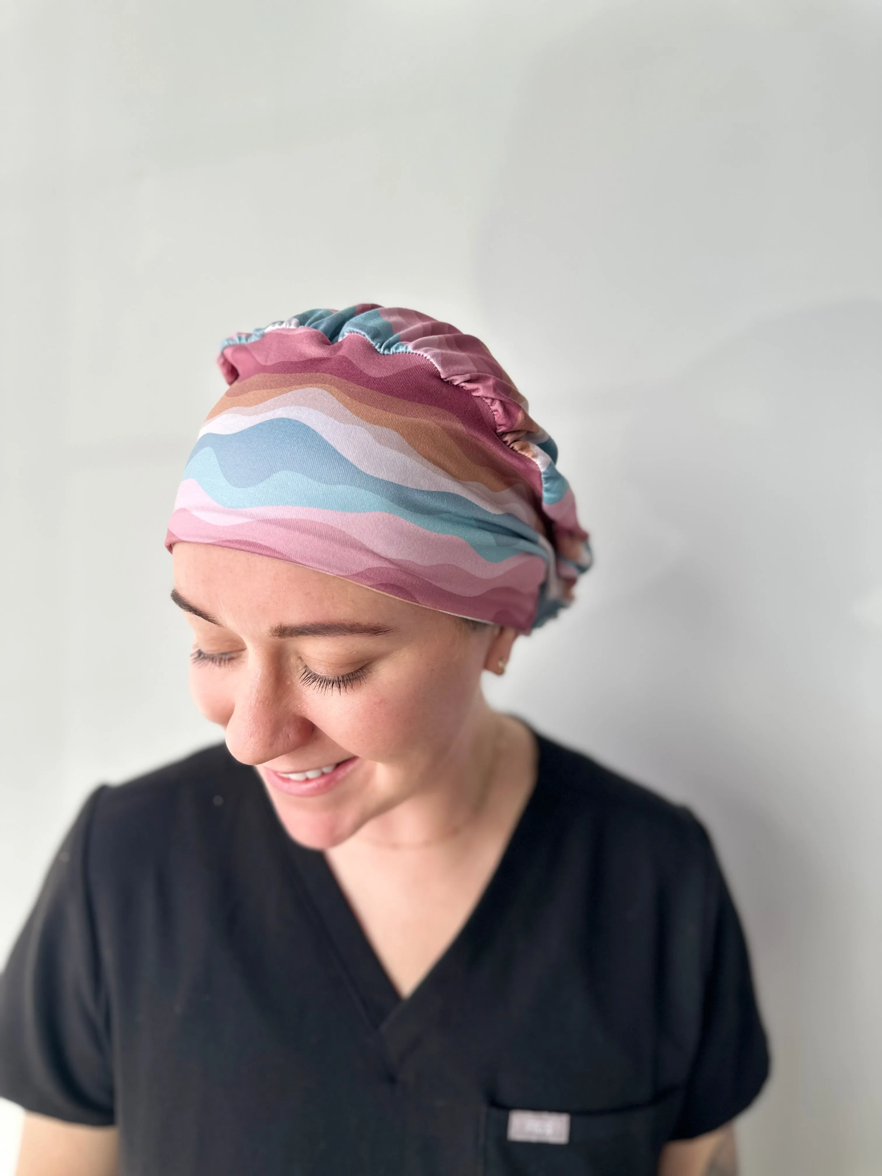 DuoStyle Scrub Hat - Sedona Waves