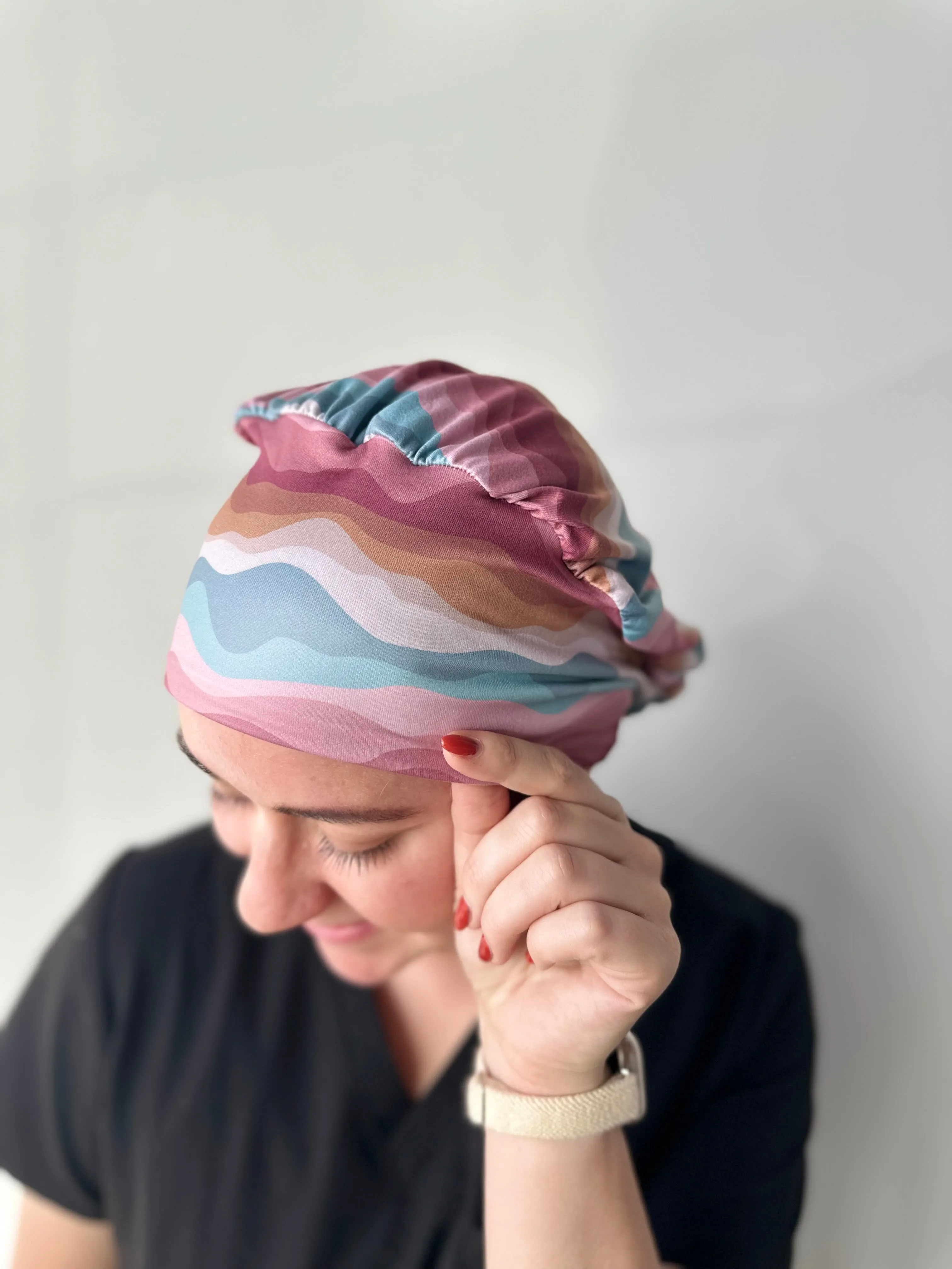DuoStyle Scrub Hat - Sedona Waves