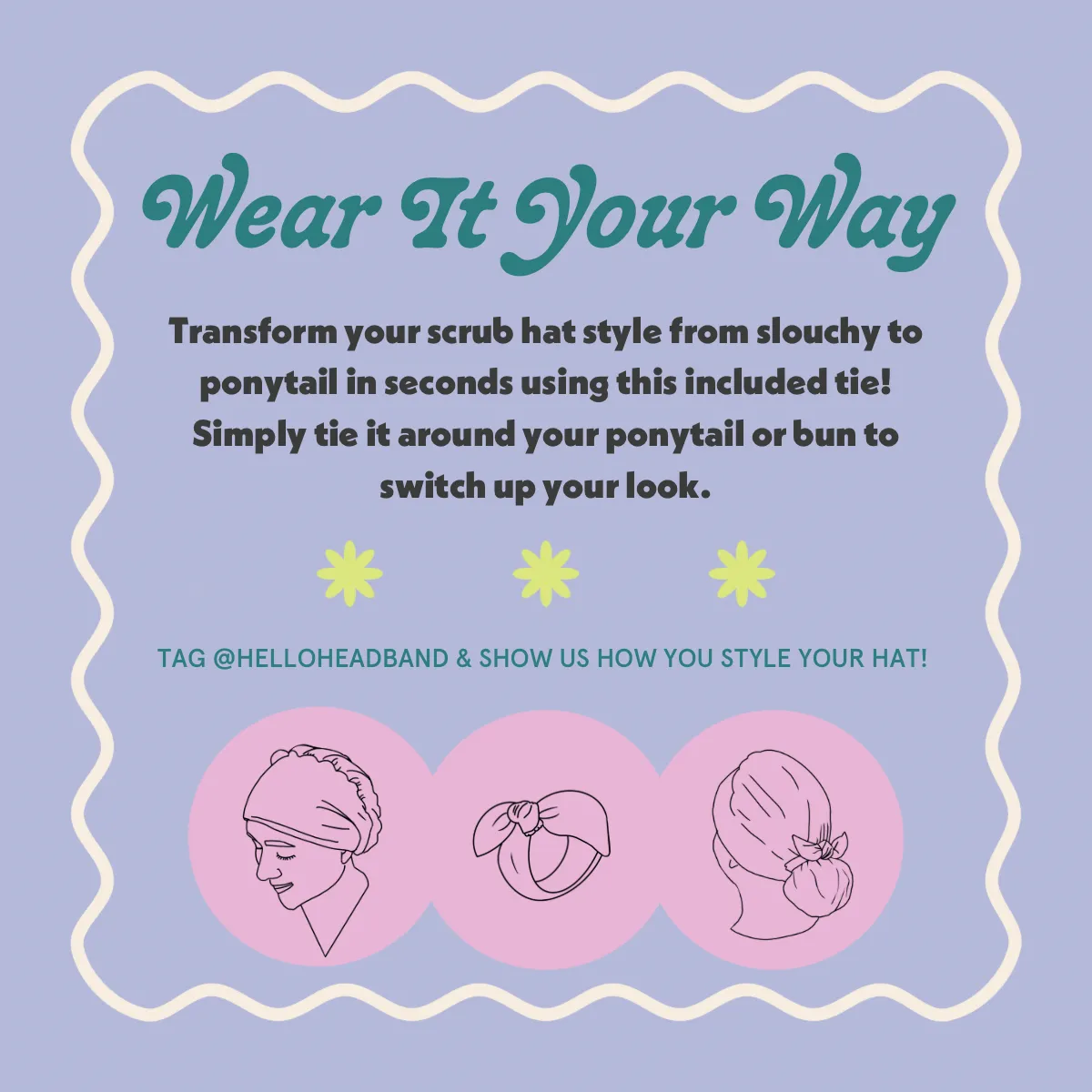 DuoStyle Scrub Hat - Space Kitties