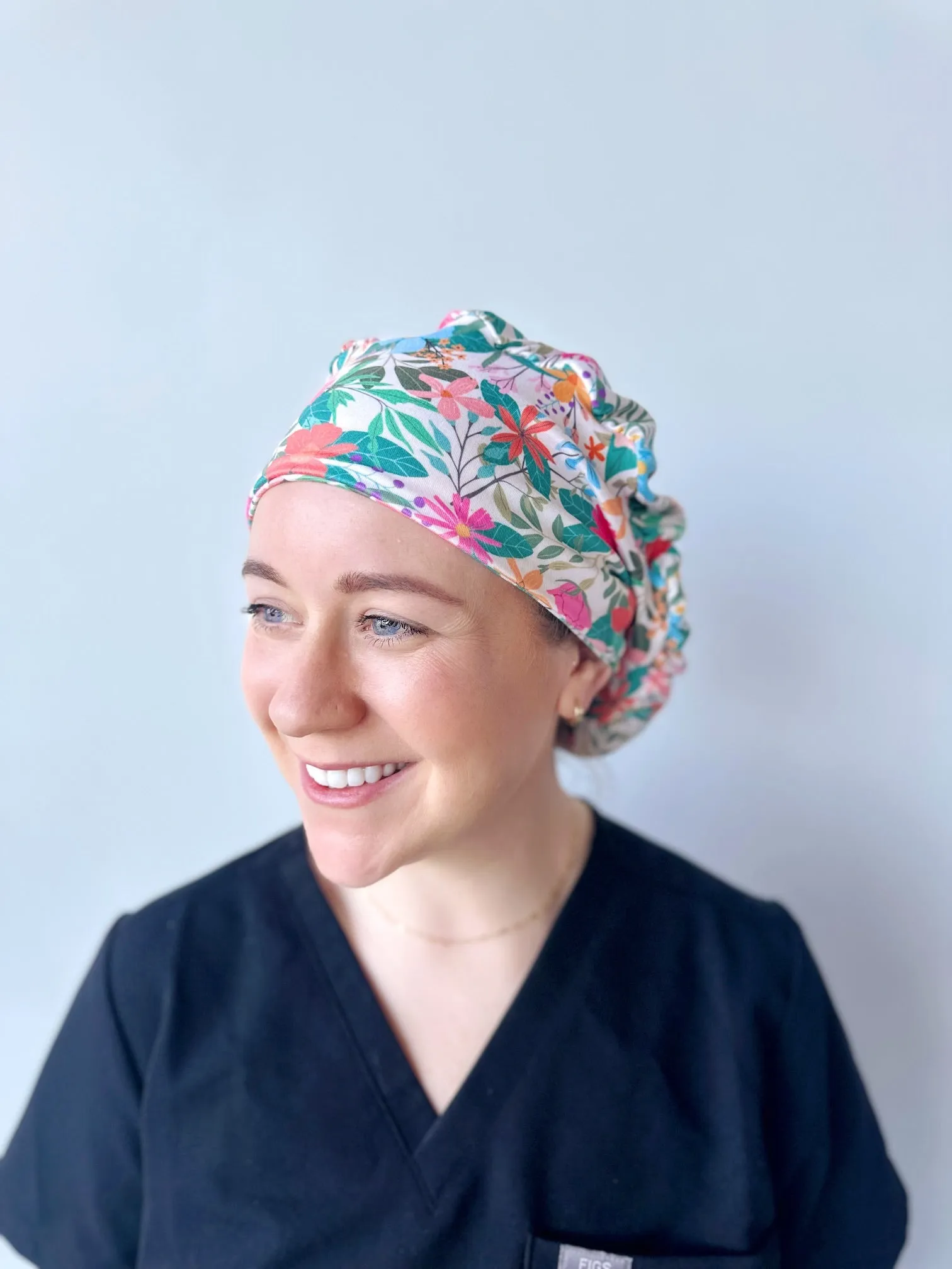DuoStyle Scrub Hat - Wildflowers