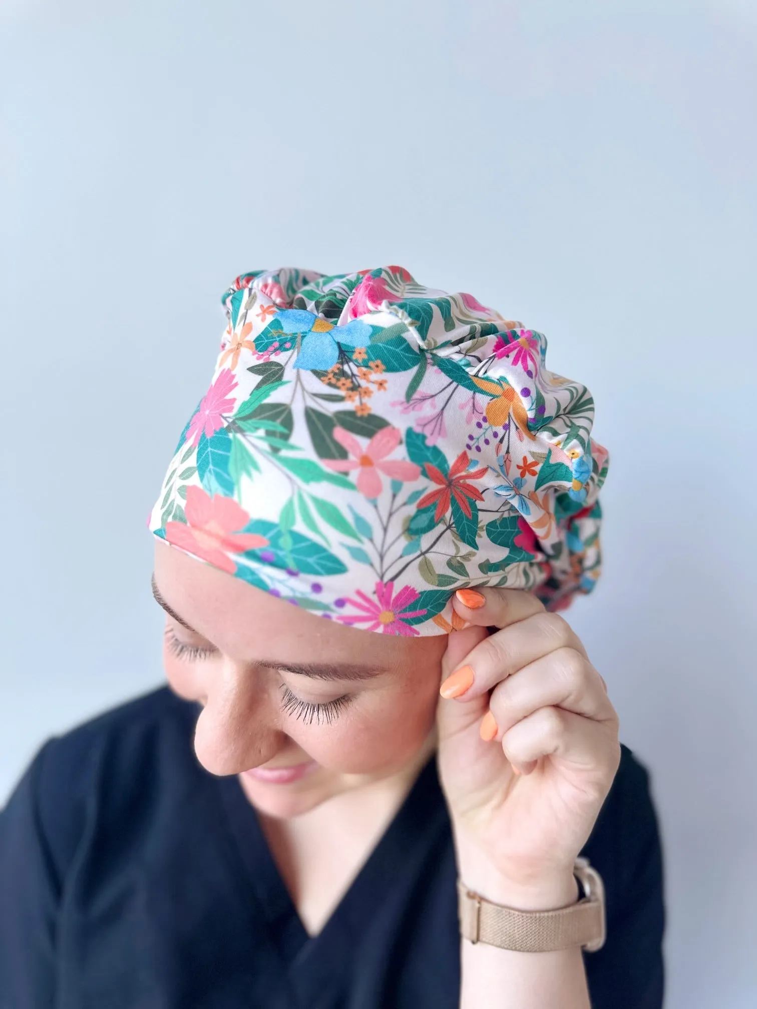 DuoStyle Scrub Hat - Wildflowers