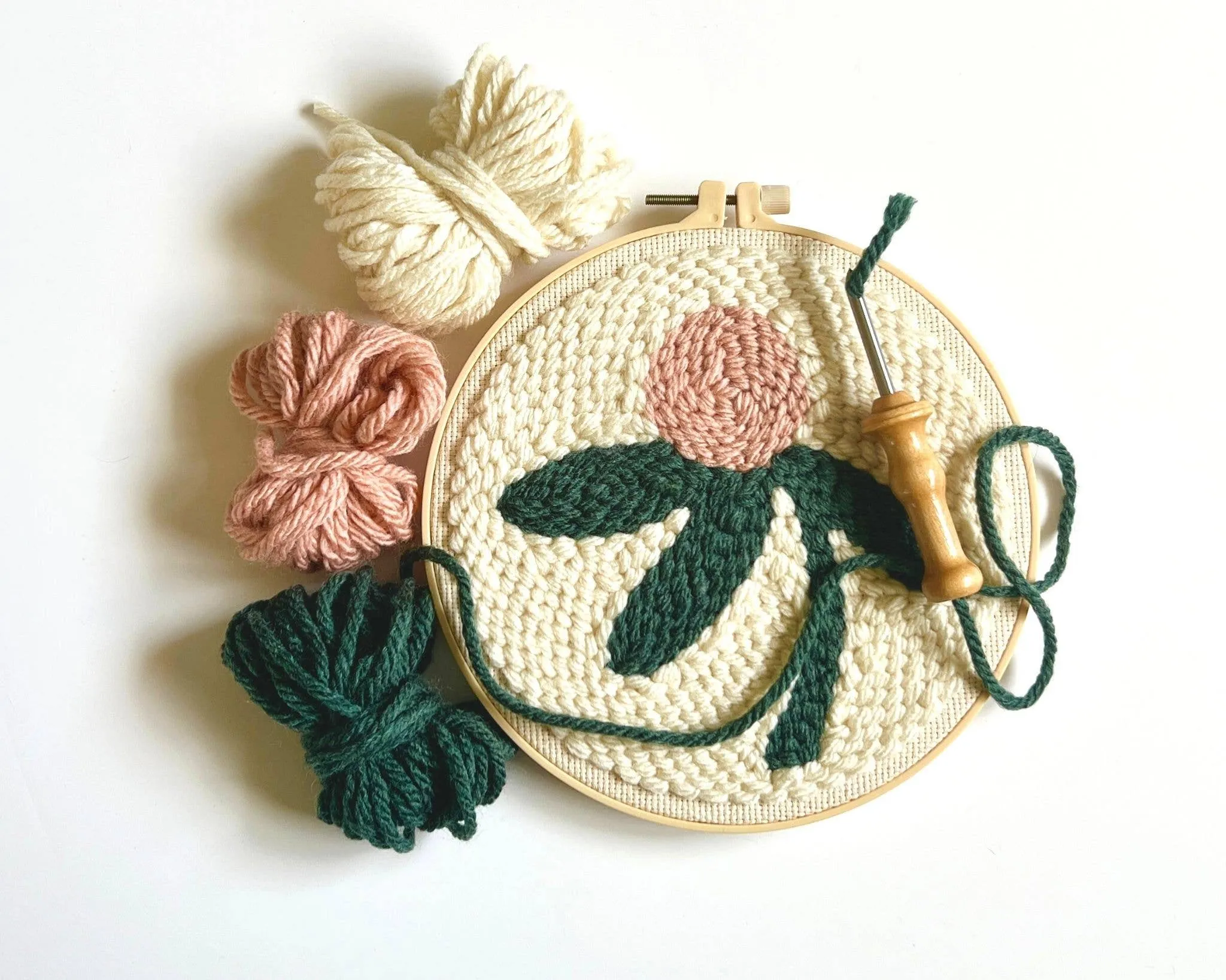 Easy Beginner Punch Needle Kit - Floral Kit 3 Ways