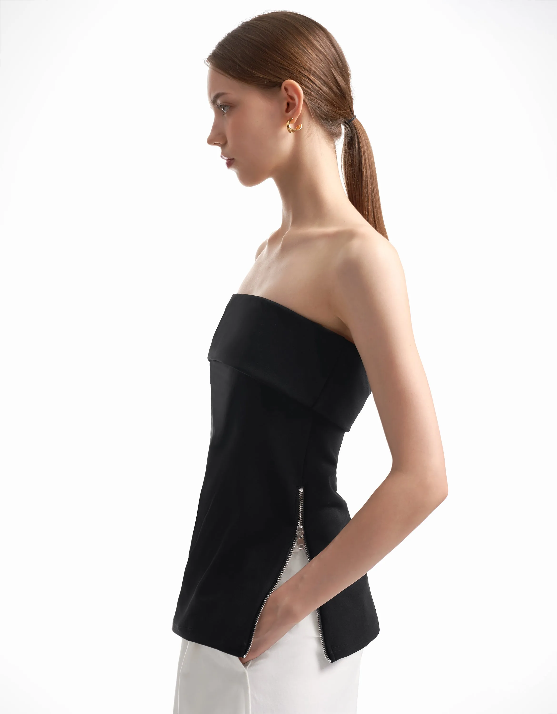 Elisa – Strapless Women’s Side-Zip Top