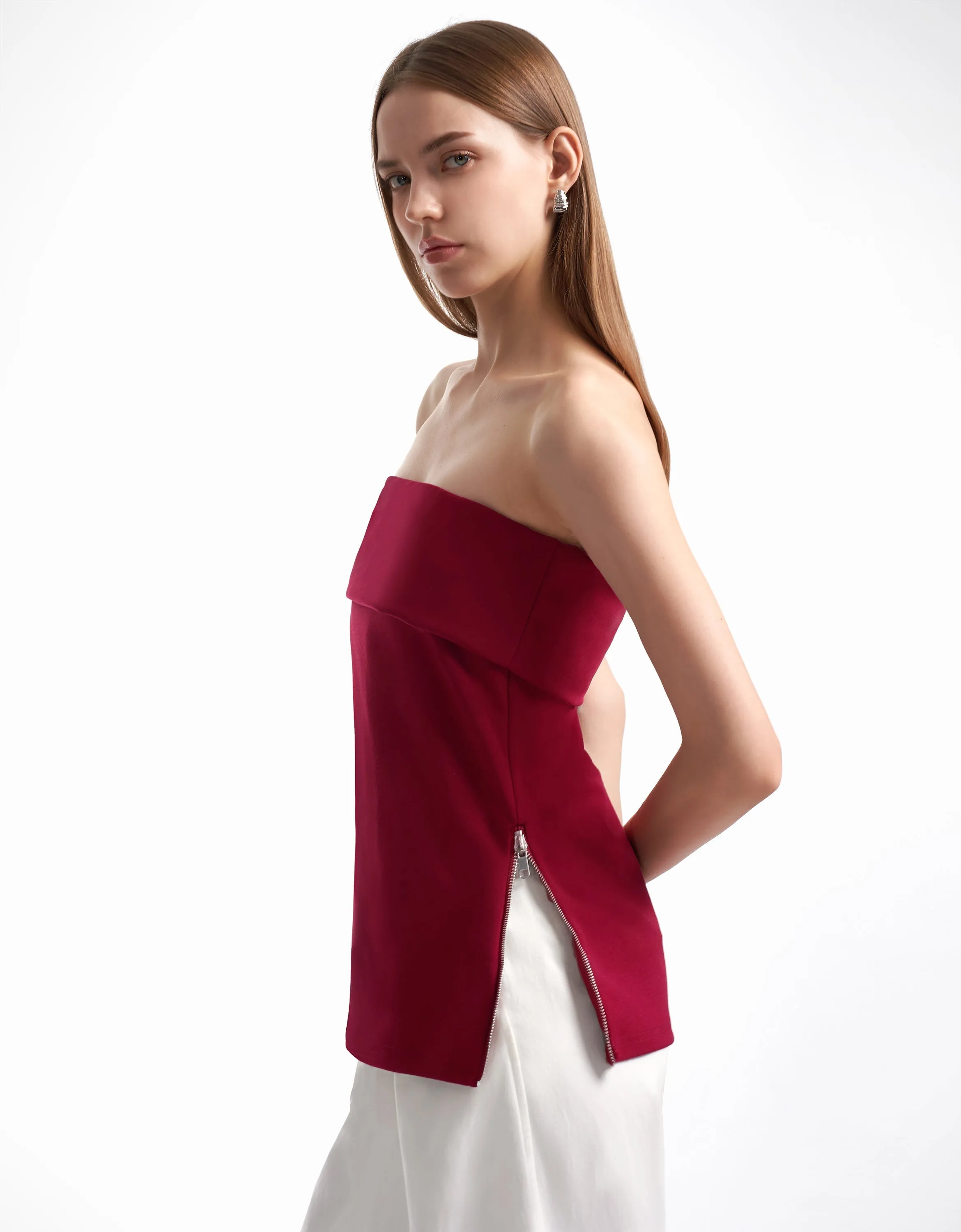 Elisa – Strapless Women’s Side-Zip Top
