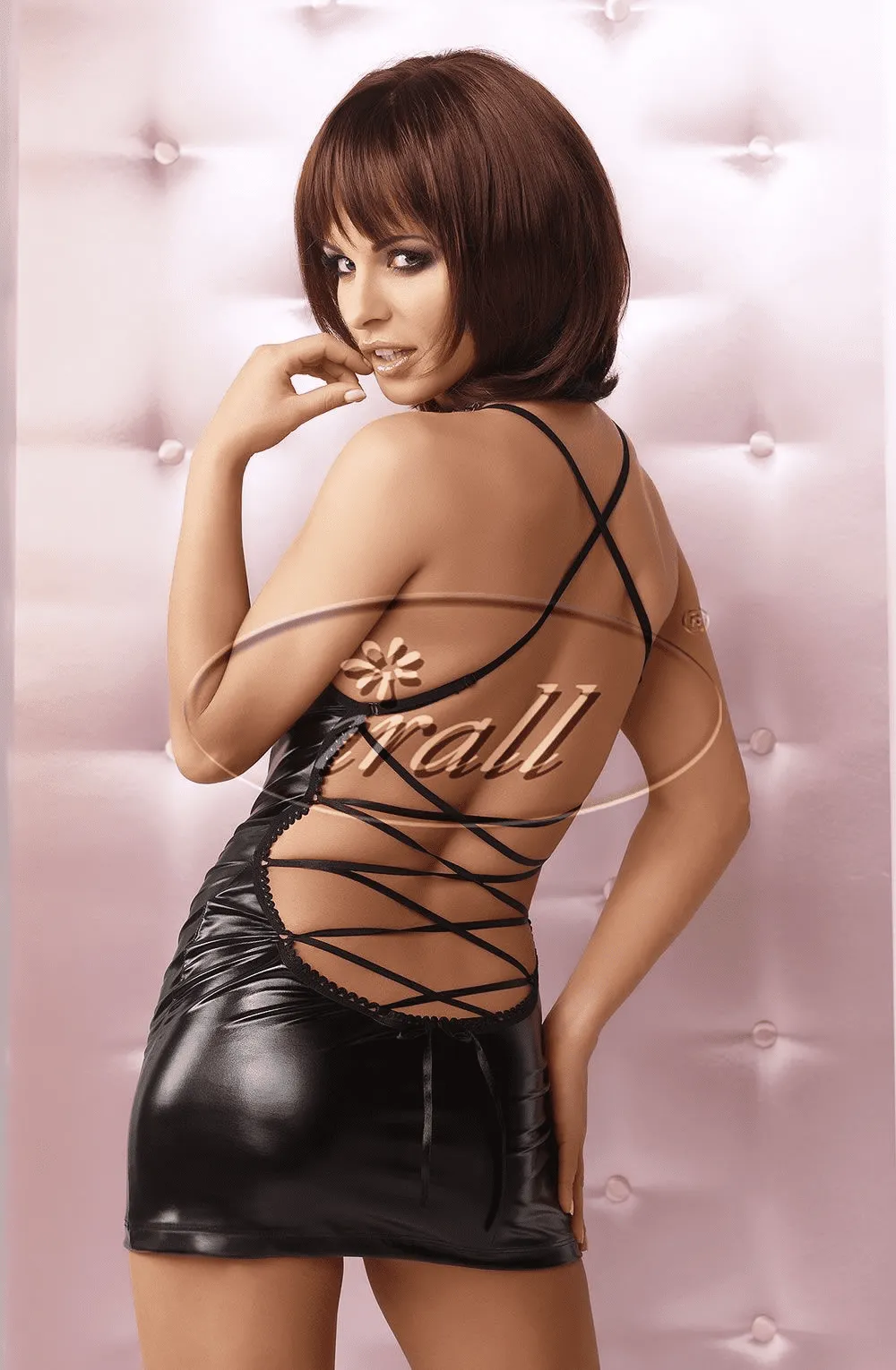 Erotic Wet look mini Dress
