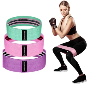 Fabric Booty Band Set - 3 Levels of Resistance - Grow Your Glutes!