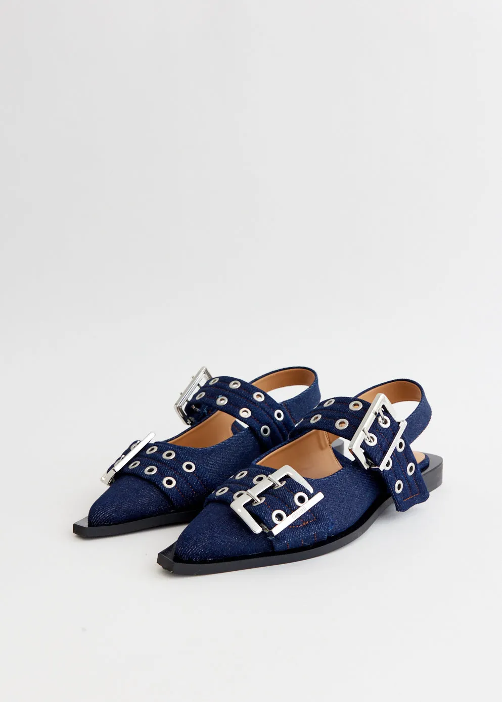 Feminine Buckle Ballerinas