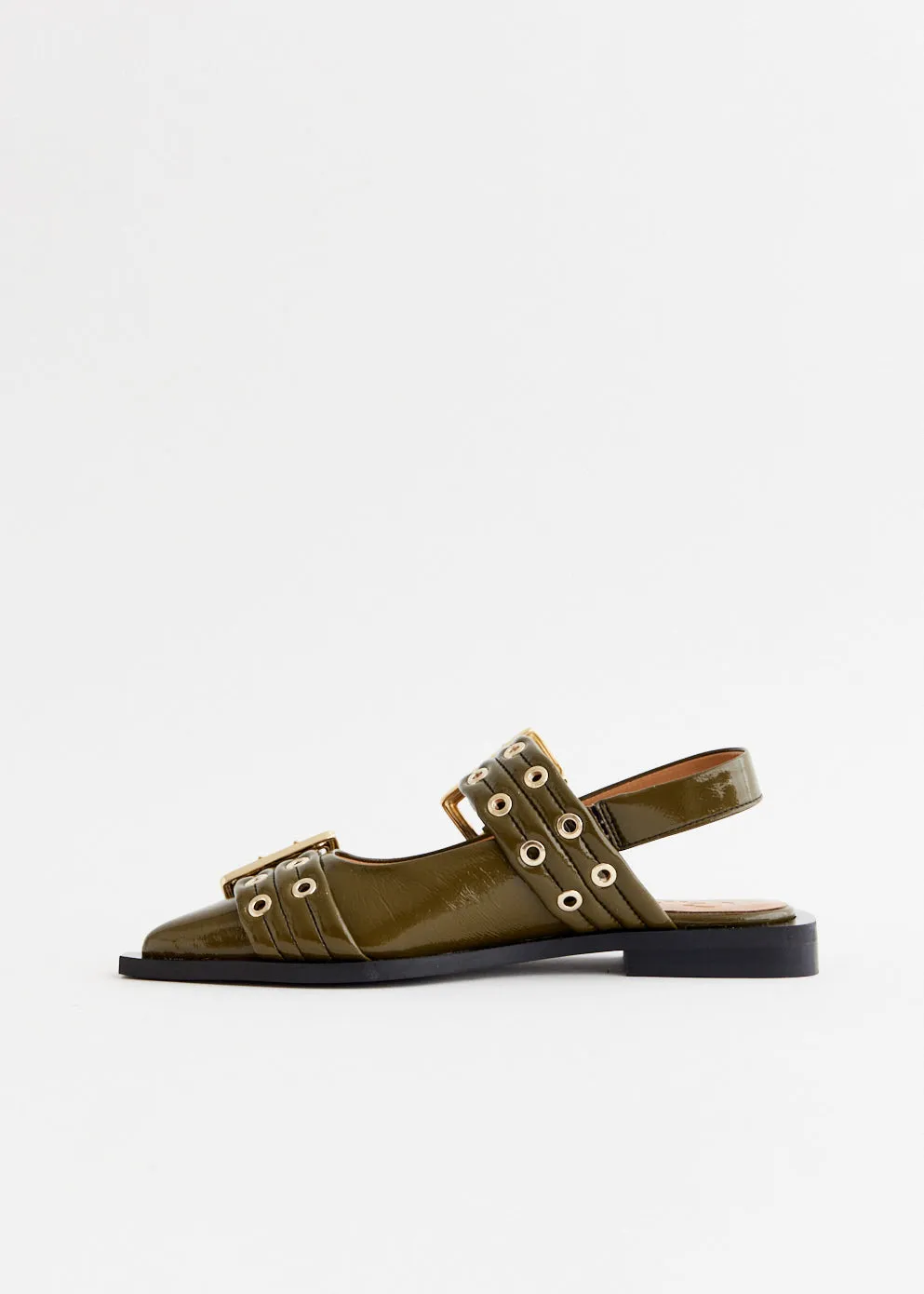 Feminine Buckle Ballerinas
