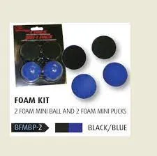 Foam Mini Balls & Foam Mini Pucks (2 Balls and 2 Pucks)