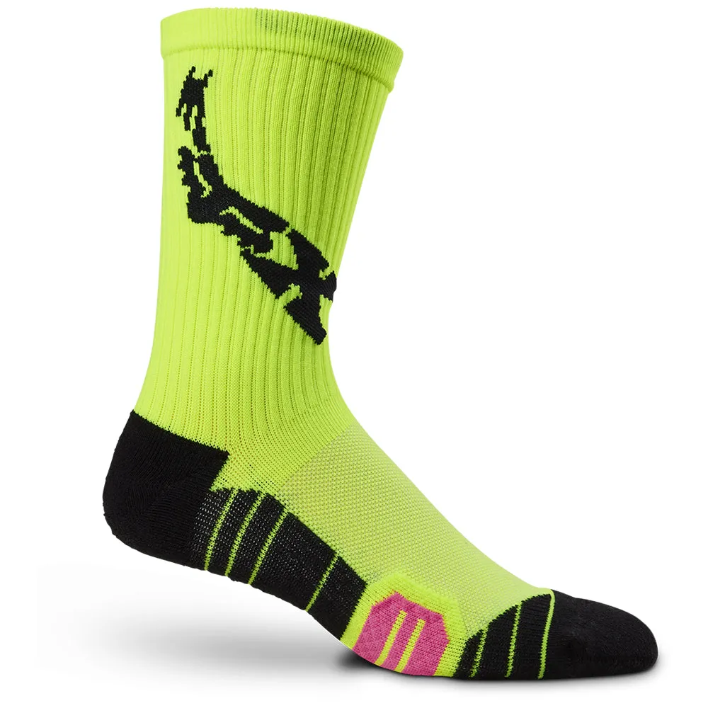 FOX 8 INCH RANGER CUSHION SOCKS LUNAR [FLO YELLOW]