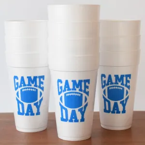 Game Day Blue Foam Cups