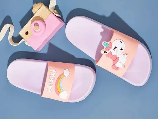 Girls Cartoon Graphic Slippers- FDs