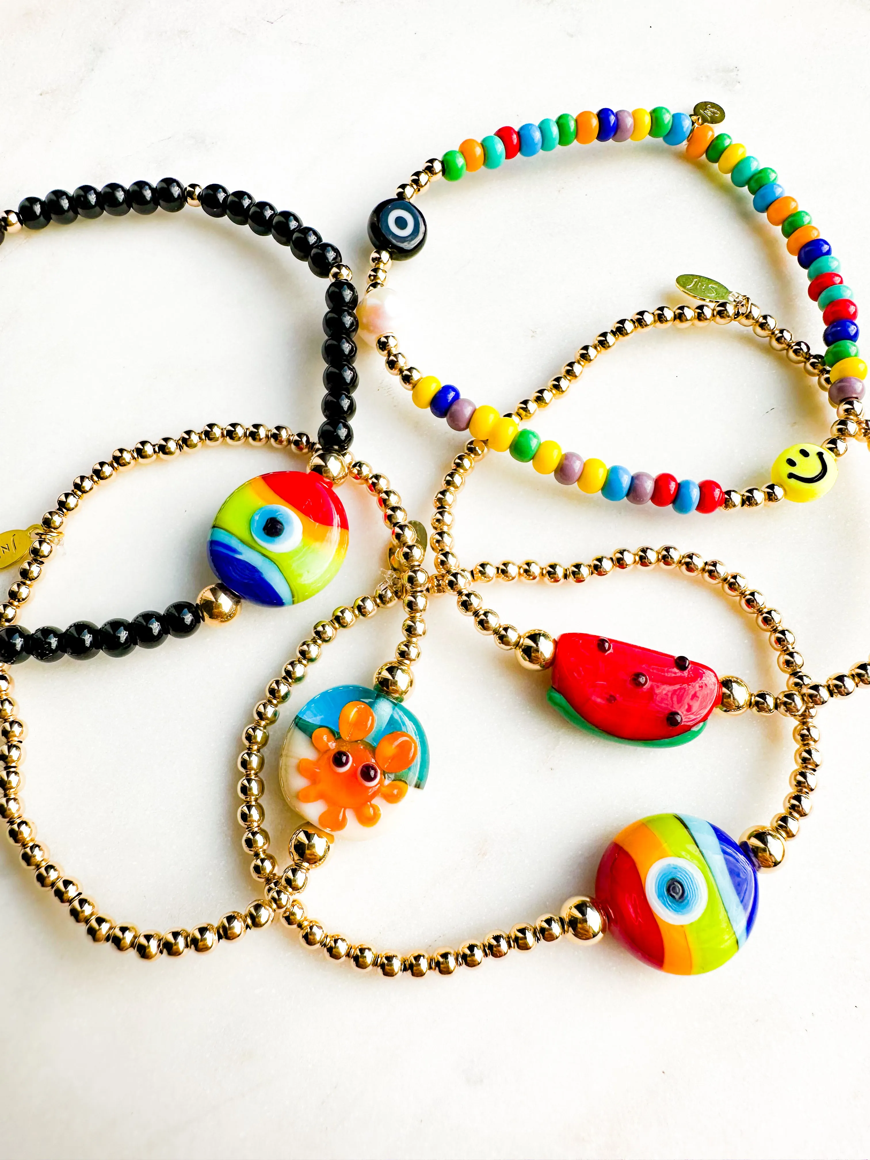Glass Watermelon Bracelet