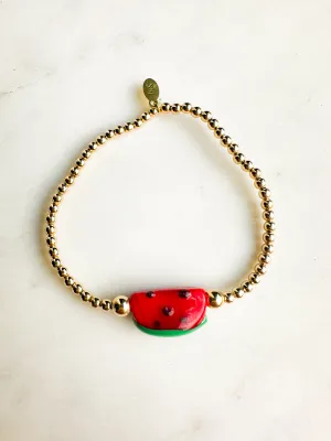 Glass Watermelon Bracelet