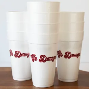 Go Dawgs Foam Cups