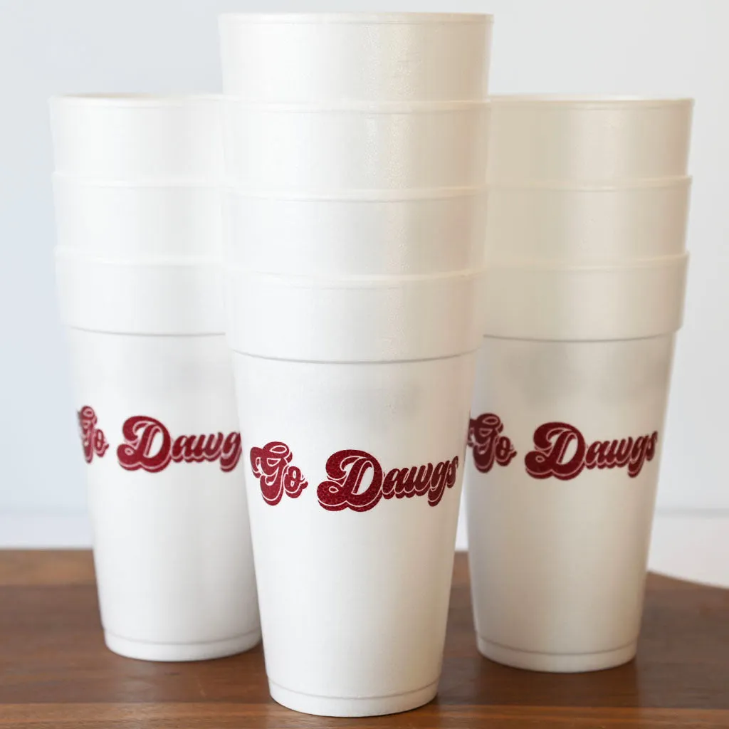 Go Dawgs Foam Cups
