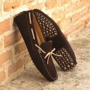 Gommini Driver - Dark Brown Suede Calf Leather combined with Camel Suede Calf Leather