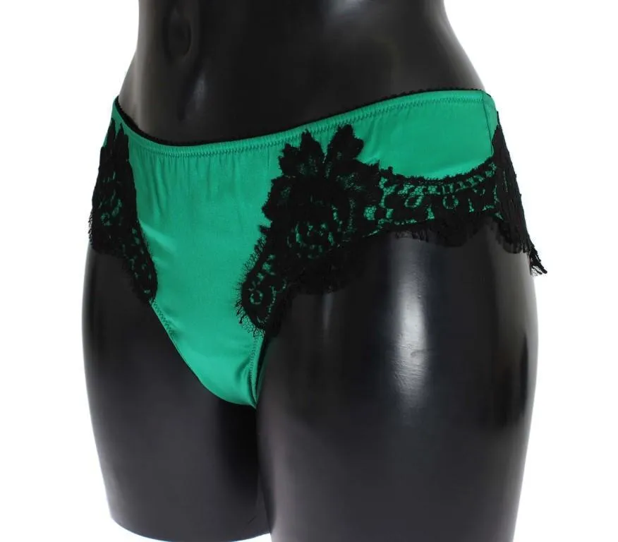 Green Satin Stretch Underwear Panties