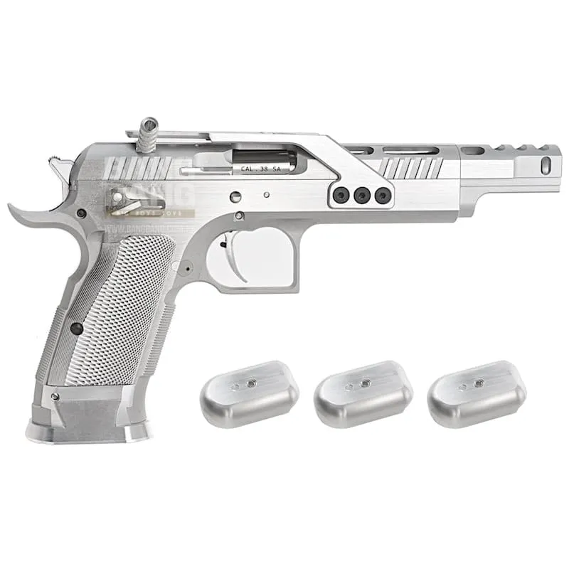 Gunsmith Bros GB01 TF Aluminum Open GBB Pistol - Silver