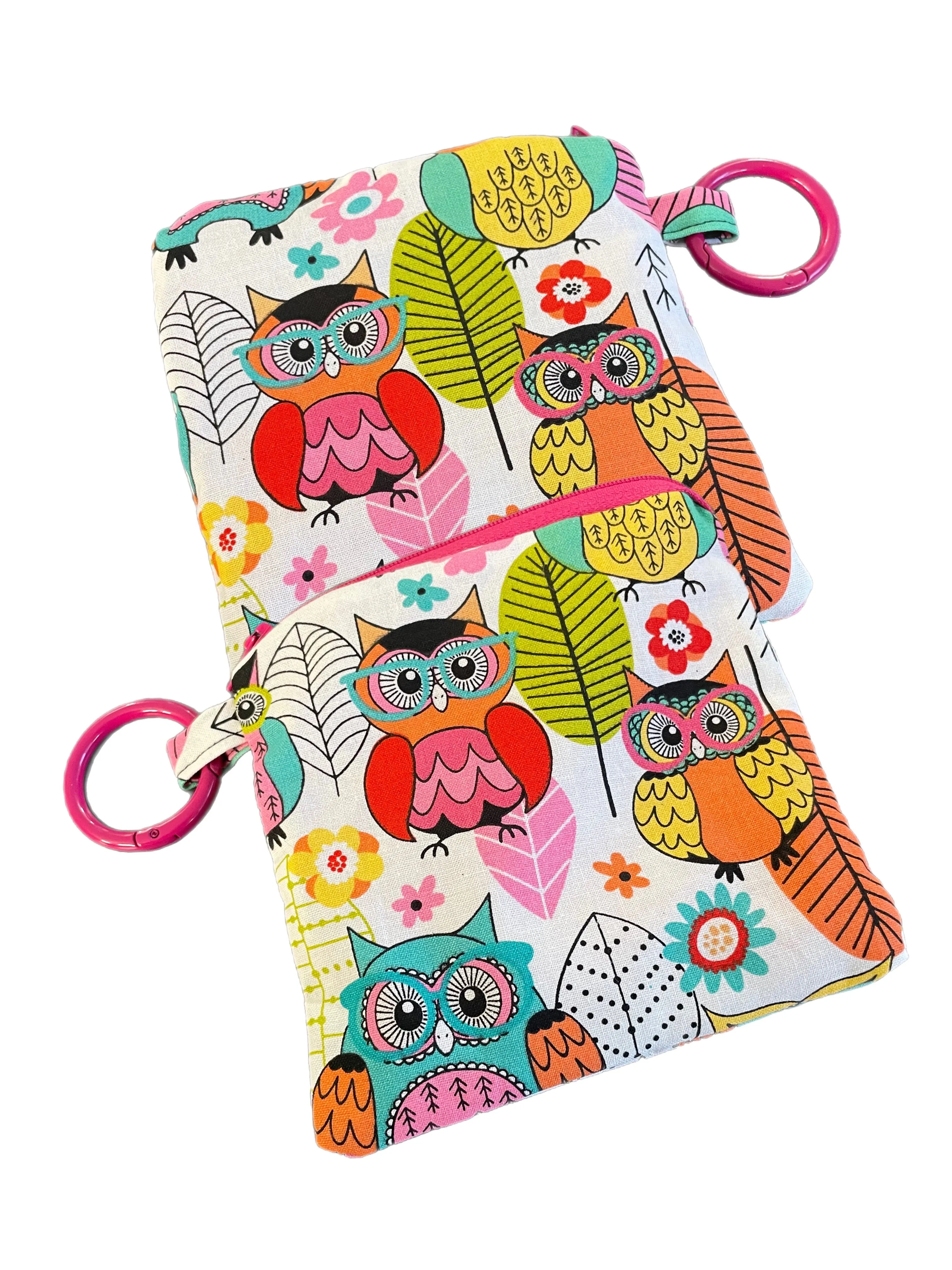Happy Owls design greyhound Martingale collar cotton covered 50mm width