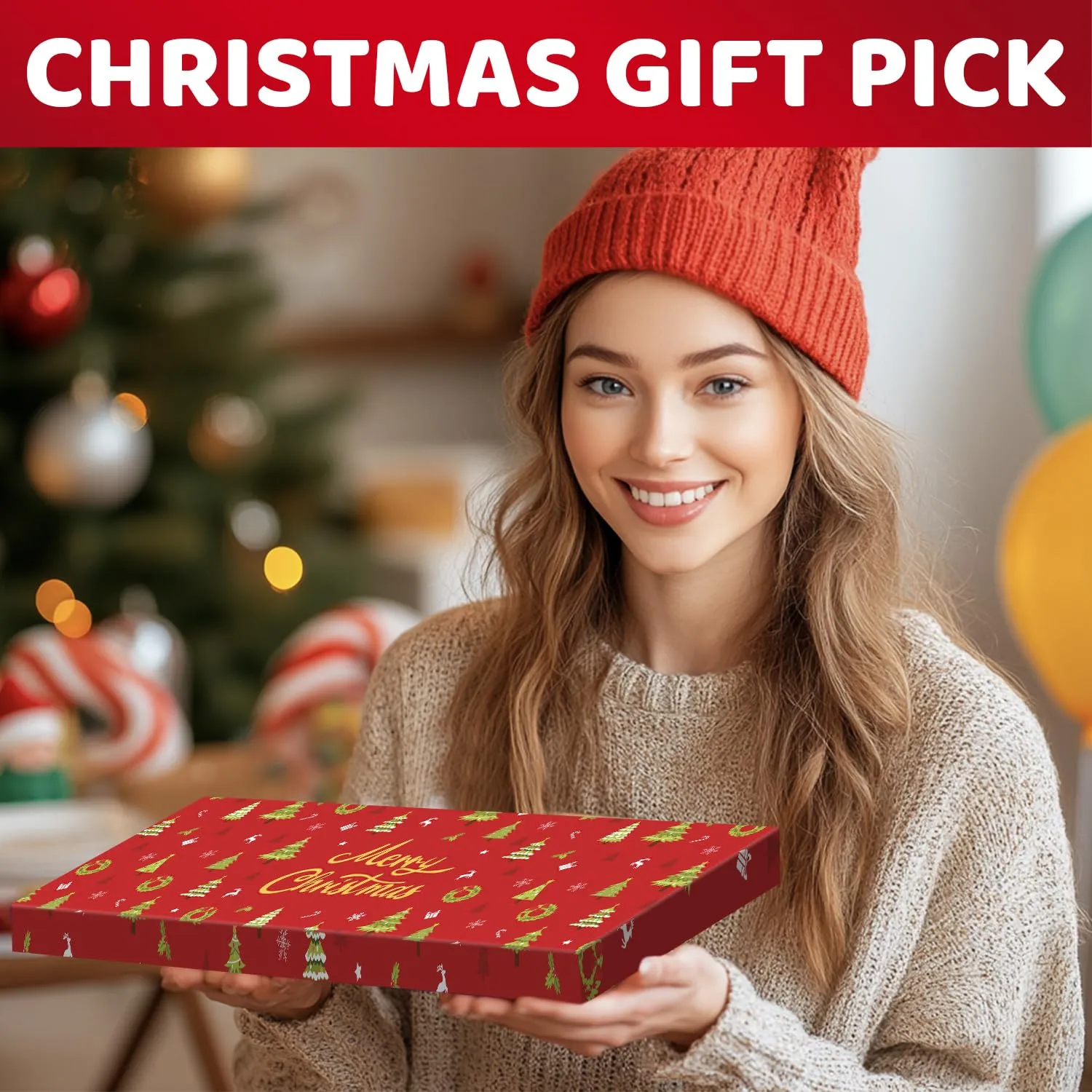 HAPPYPOP Christmas Gifts Stocking Socks For Women - Stocking Stuffers For Her Mom Aunt, Gifts For Sister Daughter In Law