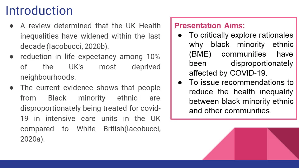 Health and Social Comparative Healthcare PowerPoint SAMPLE