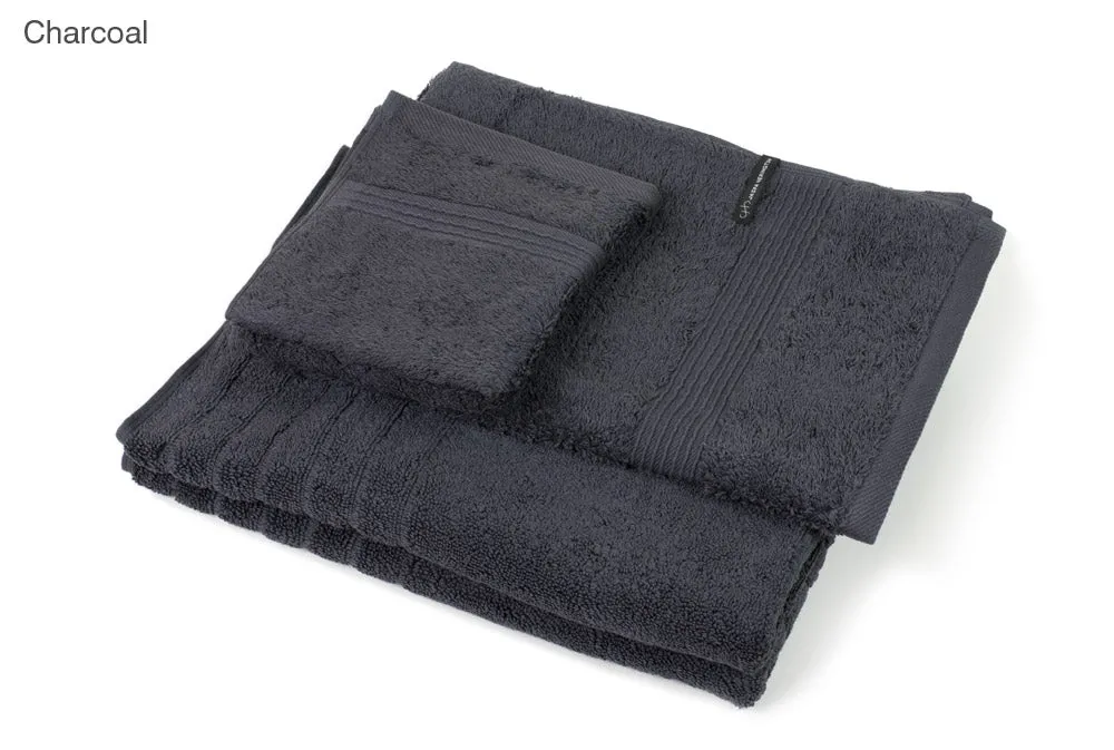 Jaspa Herington Egyptian Cotton BATH TOWELS – ACCESSORY PACK -  Charcoal