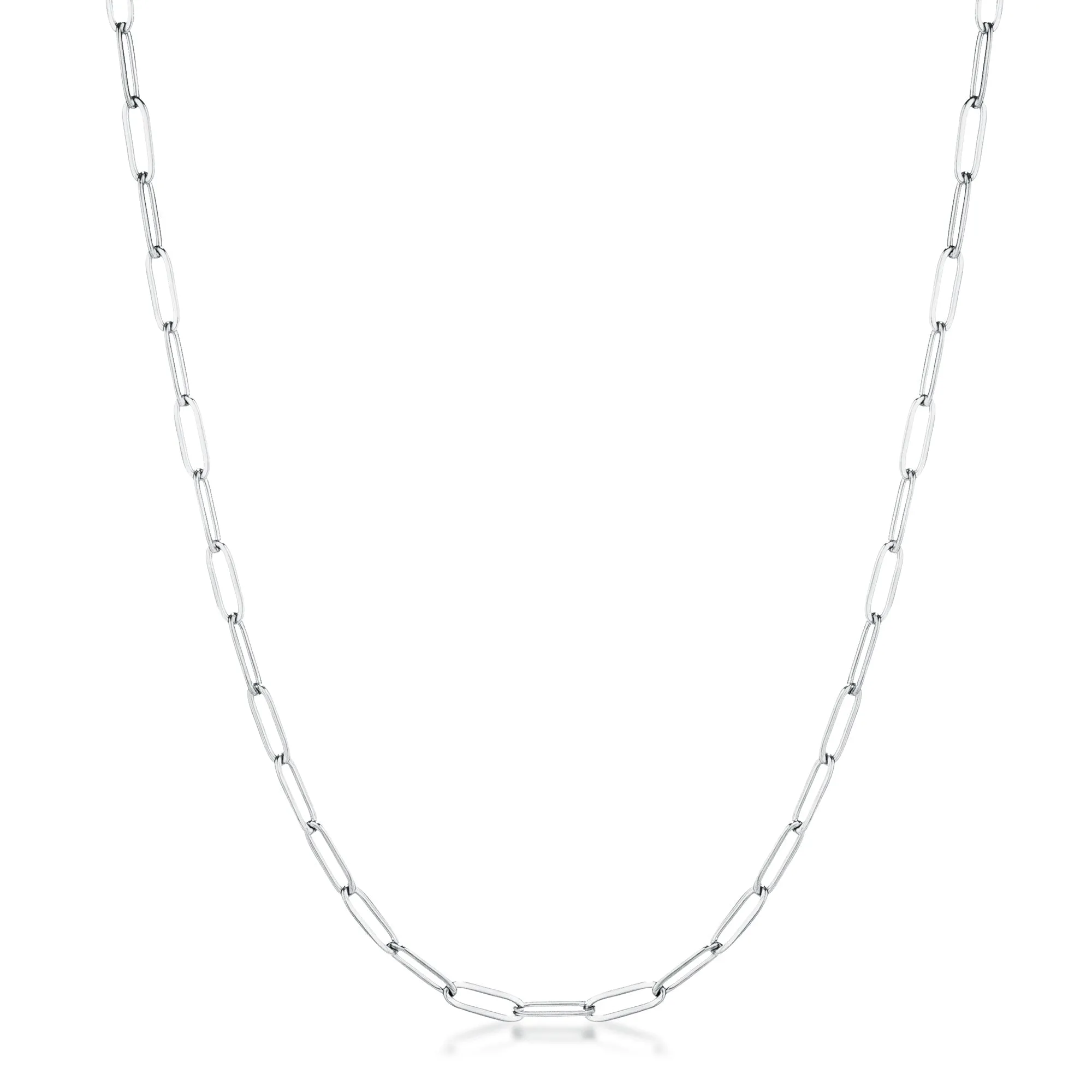 Kaylee 18" Gold Medium Paper Clip Chain Linked Necklace