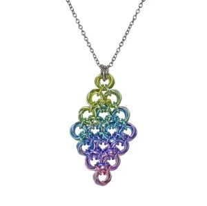 Knotted Diamond - Pastel Rainbow