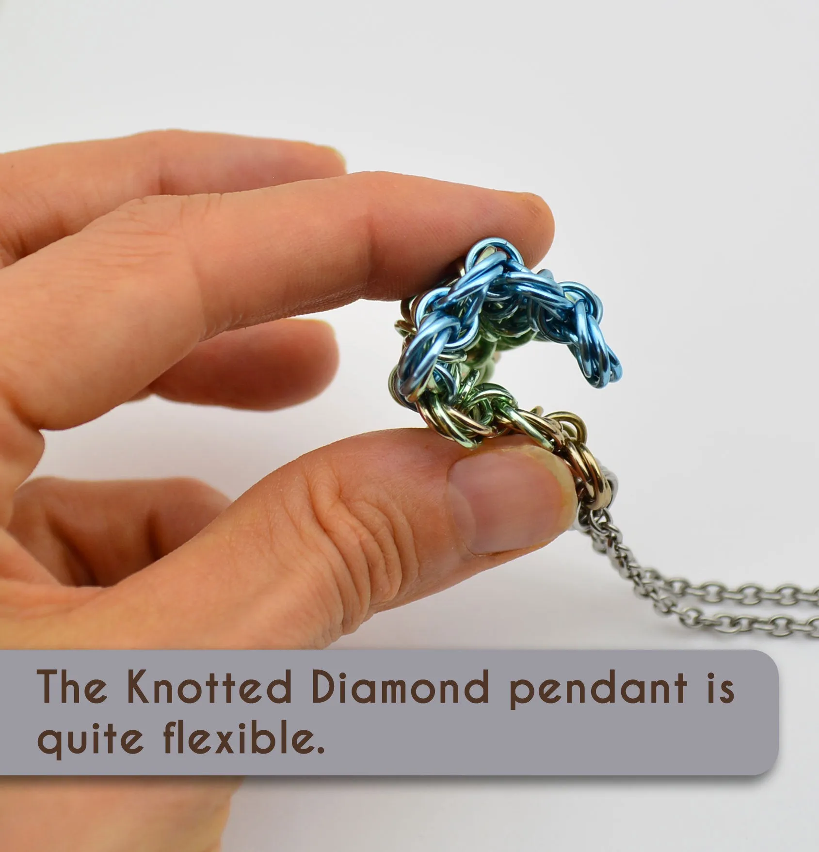 Knotted Diamond - Pastel Rainbow