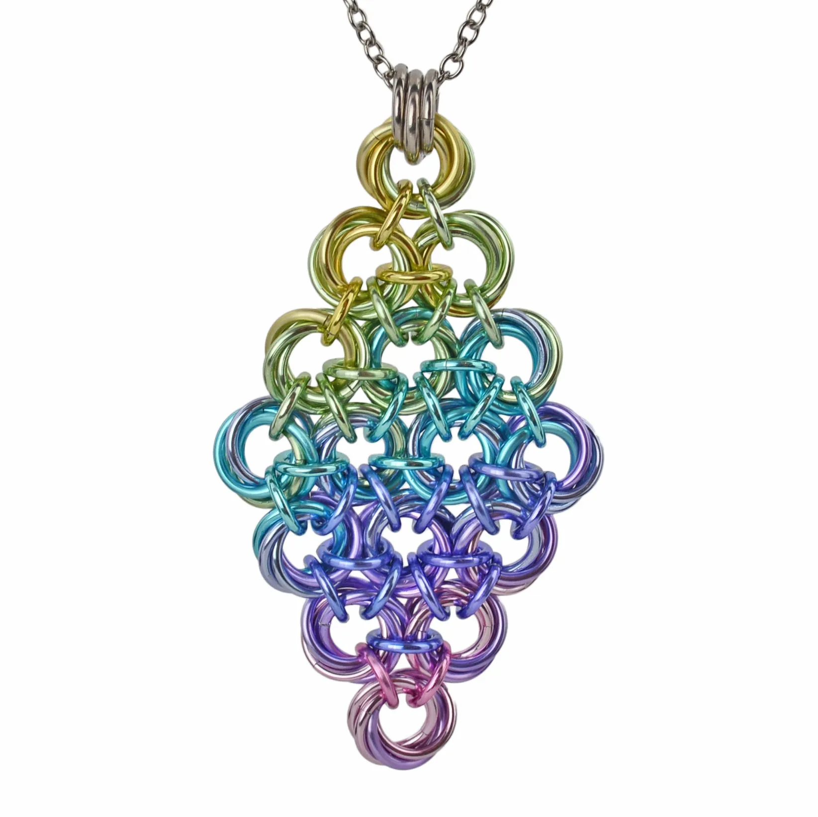 Knotted Diamond - Pastel Rainbow