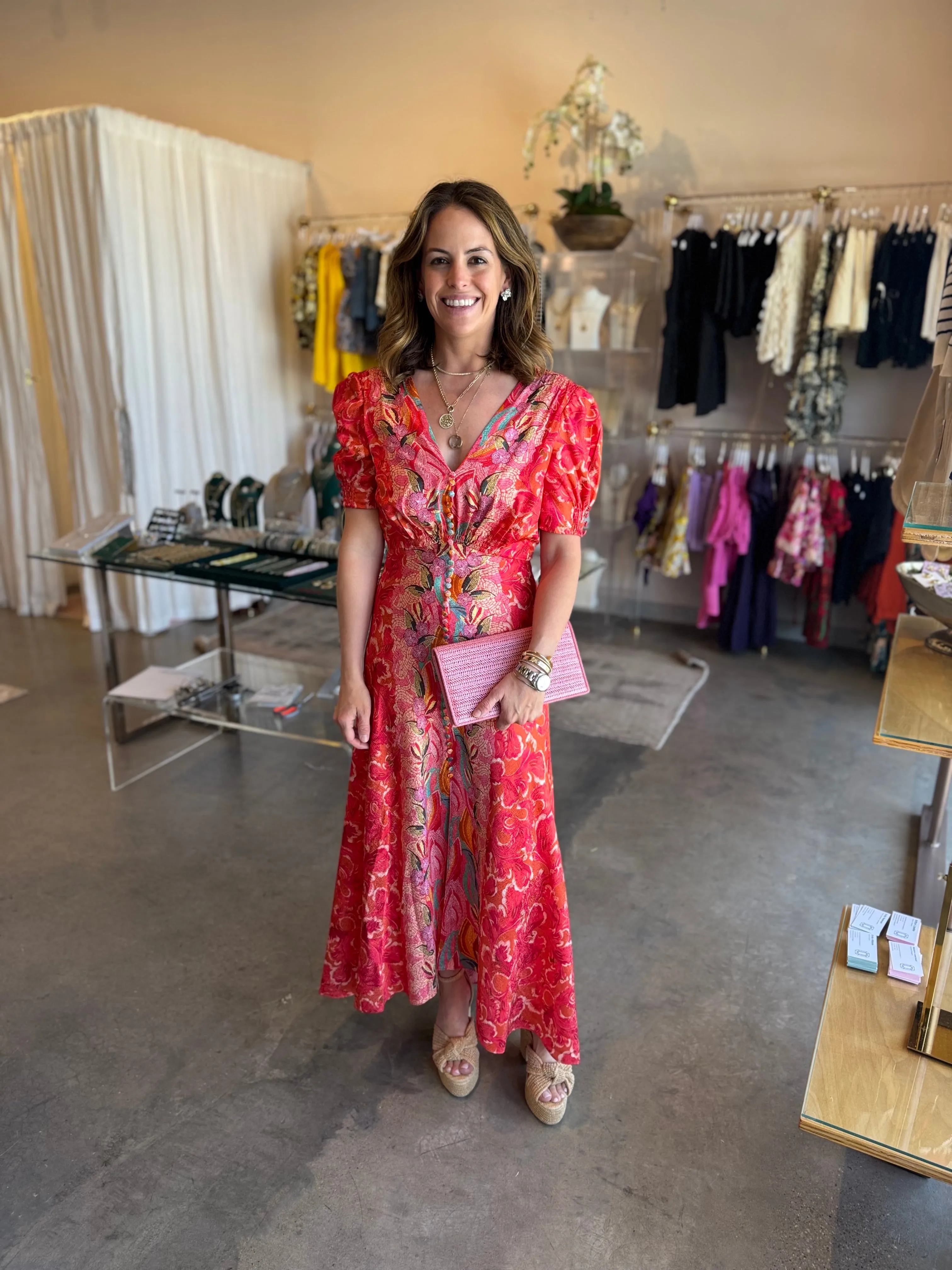 Lea Long Dress in Traceri Mosaic