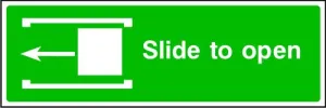 Left Slide To Open Emergency Escape Sign