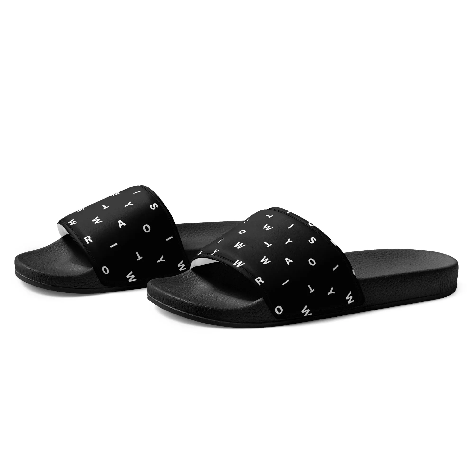 Letter Black - Inspired By Taylor Swift - Sustainably Made Women's slides