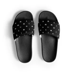 Letter Black - Inspired By Taylor Swift - Sustainably Made Women's slides