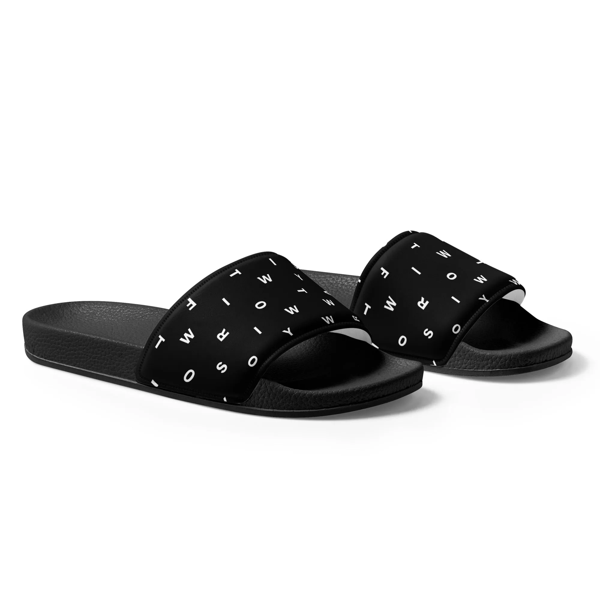 Letter Black - Inspired By Taylor Swift - Sustainably Made Women's slides