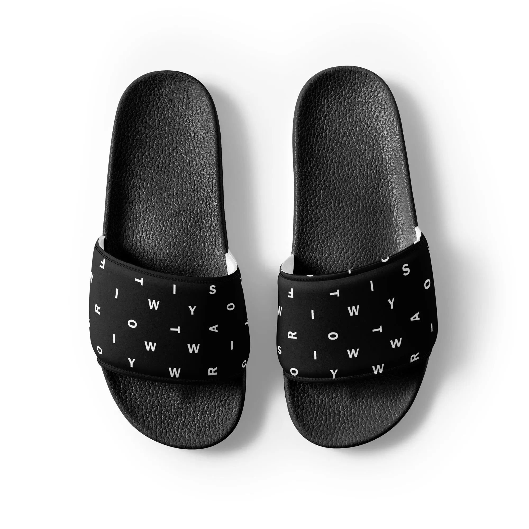 Letter Black - Inspired By Taylor Swift - Sustainably Made Women's slides