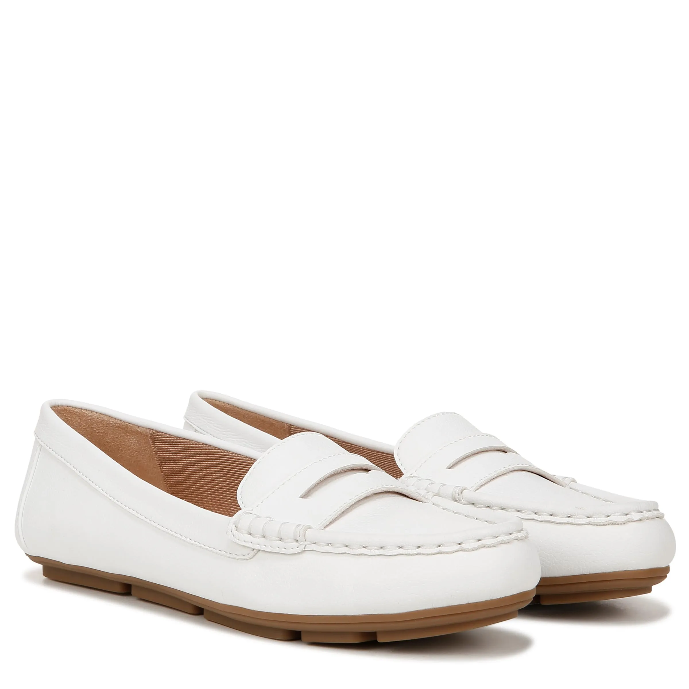 LifeStride Womens Riviera Slip On Loafers Bright White 10 M