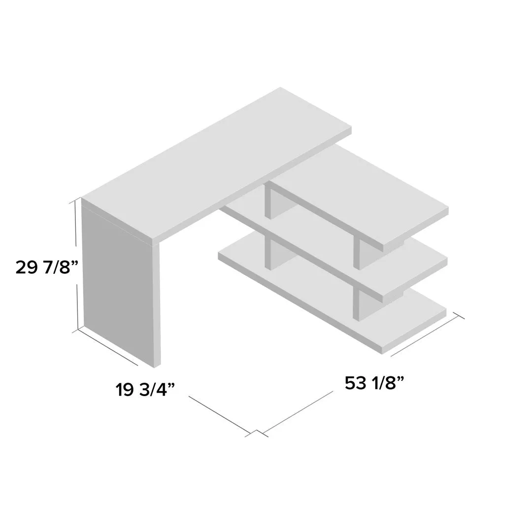 Madruga Contemporary Reversible L-Shaped Desk w/ 180 Degree Rotation Latitude Run®