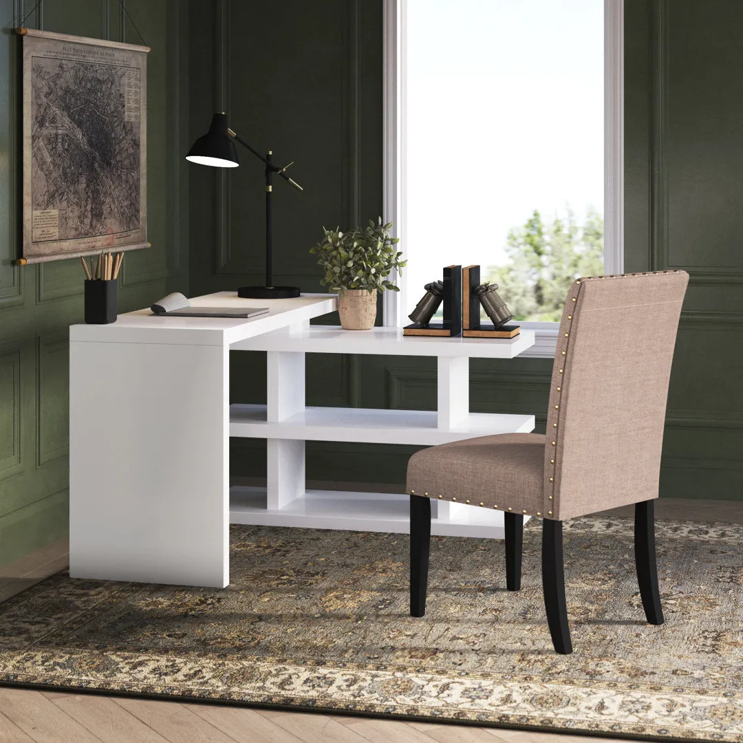 Madruga Contemporary Reversible L-Shaped Desk w/ 180 Degree Rotation Latitude Run®
