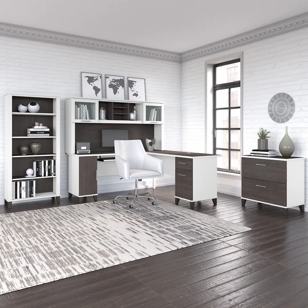 Magomed 2-Drawer Lateral Filing Cabinet Gracie Oaks Color: Storm Gray/White