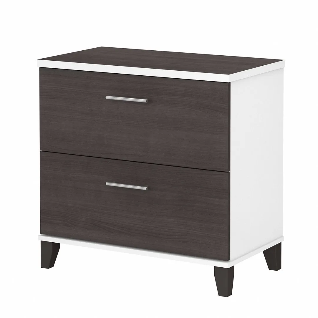 Magomed 2-Drawer Lateral Filing Cabinet Gracie Oaks Color: Storm Gray/White