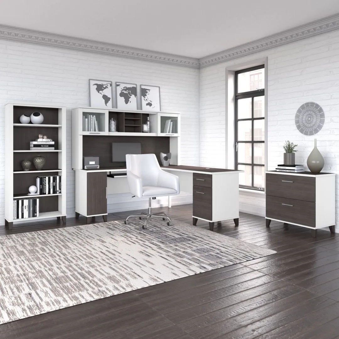Magomed 2-Drawer Lateral Filing Cabinet Gracie Oaks Color: Storm Gray/White
