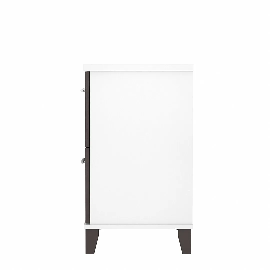 Magomed 2-Drawer Lateral Filing Cabinet Gracie Oaks Color: Storm Gray/White