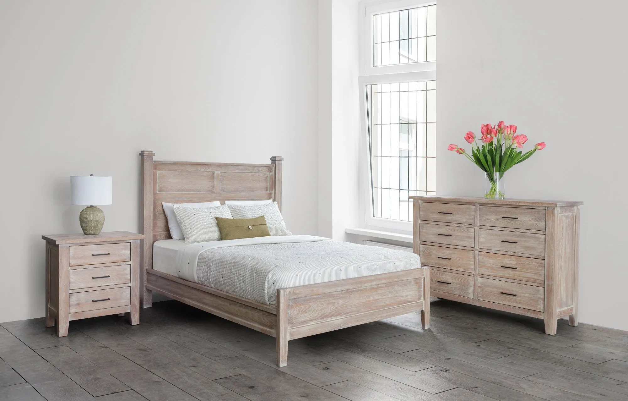 Manor - Solid Wood Panel Bed w/ Optional Underbed Storage